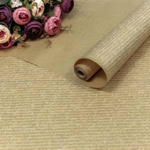 Крафт-бумага Верже Рукопись (белый шрифт) 0,70*10м/11444053