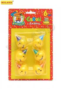 Свечи для торта "Смайлы" 