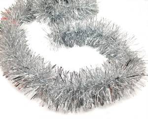 Мишура "Люкс" серебро 2 м.*11 см. (Китай) 183006