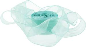 Лента Органза 2.5 см.*9,14 м. "Нежная грация" бирюзовая / 6233989