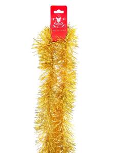 Мишура "Праздничный блеск" золотая 7,2 см*2 м/НУ-1517