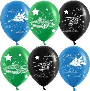 12" Военная техника, ассорти пастель (Китай)/ 25 шт 613012