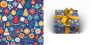 Бумага упак. Новогодний декор 70*100см /УБ-0648             