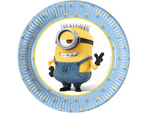 Тарелки Милые Миньоны 20см 8шт
