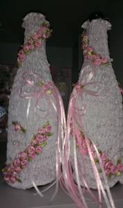 Украшение для бутылок "Цветочная поляна"