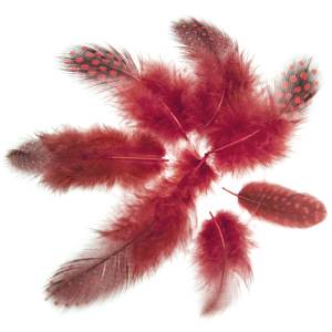 Перья Жемчужные Красные (80 шт.)