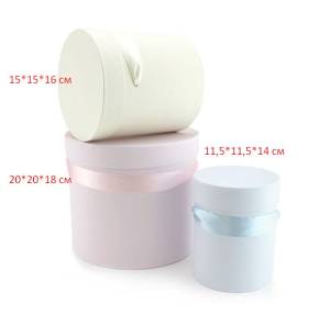 Коробка 15*15*16 см Микс Пастель(роз,бел,голуб) /180-150