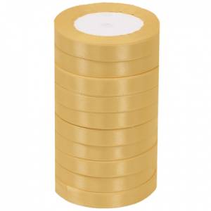 Лента атлас золотая 12 мм*22,85 м в уп. (10 шт.) / 88017666