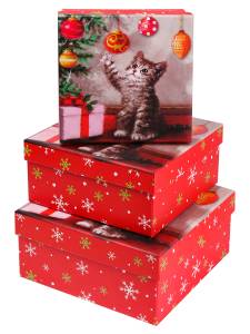 Коробка 15,5*15,5*7,5 см "Котенок"