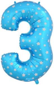 Цифра "3" - синяя/ Китай