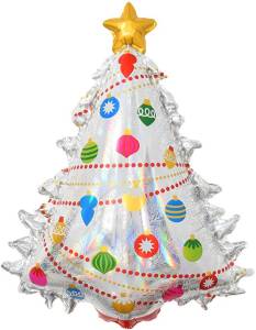 Новогодняя Елка Серебро , голография (Китай) /19587