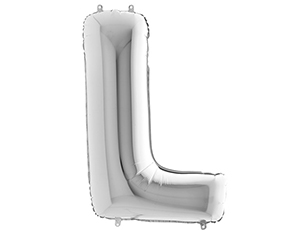 Буква "L" 40" -  серебро Grabo