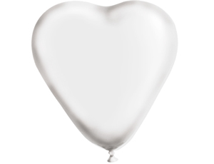 Сердце 25" белое       