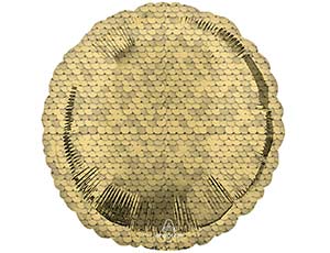 Шар 18" Пайетки Gold (Анаграм) / 1204-1146