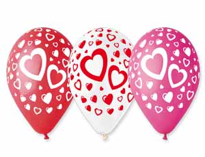 Сердца 12" пастель