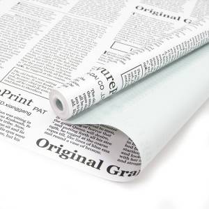 Упак.пленка "Газета экспресс" зеленый чай матовая 0,6*10,3 м/П335