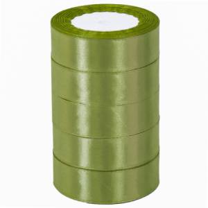 Лента атлас травянистая 25 мм*22,85 м в уп. (5 шт.) / 4886613