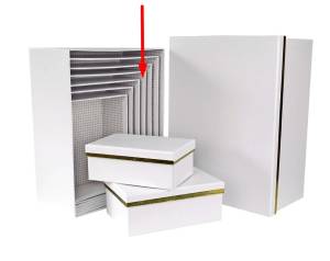 Коробка Золотой кант белый 29*22*12.5