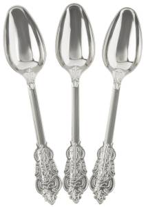 Ложки "Барокко" серебро металлик 17,5 см., 10 шт. / 6234103