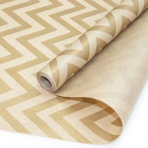 Крафт-бумага Зигзаги ЗОЛОТО 60 см*10 м. / 1220618