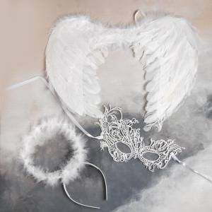 Набор "Ангел" (крылья,маска,ободок) Белый / 5169385