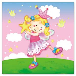 Салфетки бумажные "Звездная фея" 33 см.12шт.