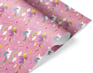 Уп. бумага "Милые единороги" 0,7*1м (10 листов)/ 2050802
