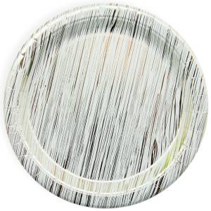 Тарелка "Золотые штрихи" белый металлик 18 см 6 шт./615089