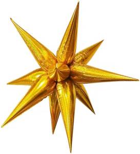3d Звезда составная 26" Золото голография / 23966