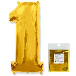 Цифра "1" - золото в упак/ Flexmetal 1207-2827