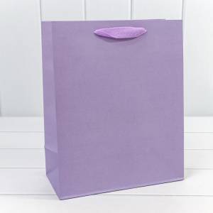 Пакет подарочный 26*32*13 см. Крафт "Люкс" сиреневый / 000221С/2072