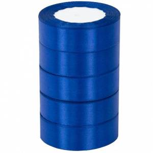 Лента атлас синий 25 мм*22,85 м /25040   4886219/88002059