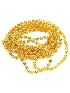 Бусы на елку 0,5 см*2,7 м Золотые