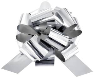 Бант-шар Серебро металл 13 см. / 661098