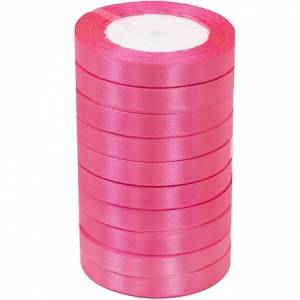 Лента атлас розовый 12 мм*22,85 м L12079 / 88017649
