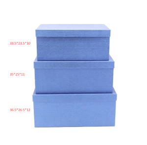 Коробка 35*25*11 см Синяя перламутр/10337