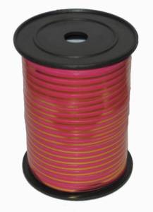 Лента c золотой полоской 5 мм*250м Малиновая / 13021437