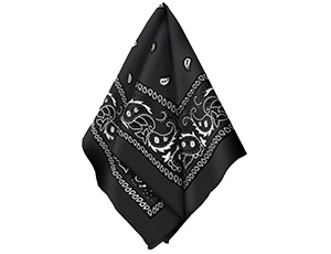 Бандана с рис черная 50*50см/1501-3392