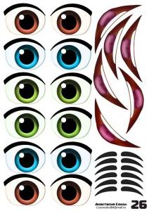 Наклейки "Глаза Рты №26"(6 комплектов на листе)/1960-26