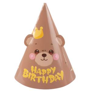 Колпак "Мишка"коричневый 16 см. 6 шт./ 6233596