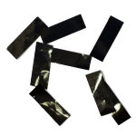 Конфетти для шаров "Прямоугольники"фольга,черный d=1-3 см., 50 гр.