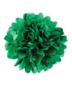 Помпон из бумаги 35 см. (изумрудный) 