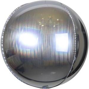 Сфера 3D Текстура полос серебро голография 20" (Китай)/ 550061