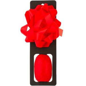 Бант Звезда 10 см.+Лента 10 м. сатин красный / 1507-1884