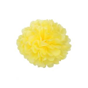 Помпон из бумаги 16 см. (желтый)