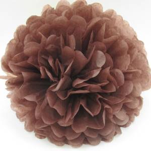 Помпон из бумаги 45 см (кофе)