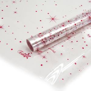 Пленка упаков Звездные Искорки Красный /70см*8м 73115