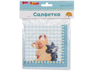 Салфетки бумажные "Маша и медведь Ромашки" 25 см., 12 шт./1502-3260