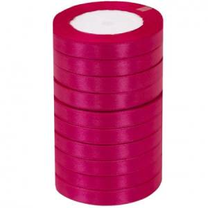 Лента атлас малиновый 12 мм*22,85 м  4886036