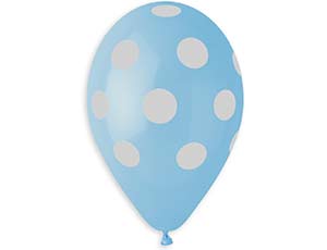 Горошек на голубом 12" пастель (Италия)